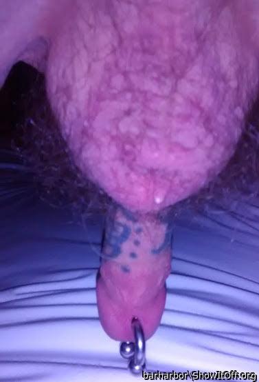 Looking up. Nuts and cock.