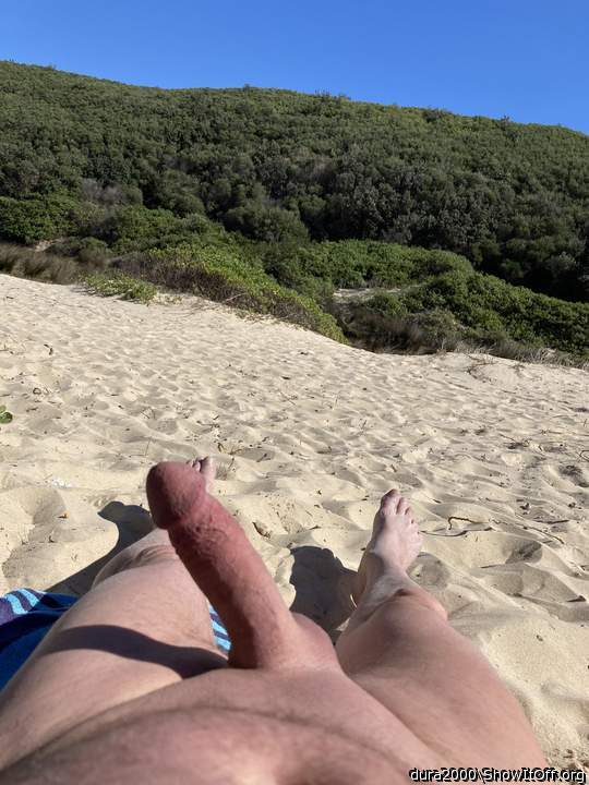 Well I�m at the beach as promised.