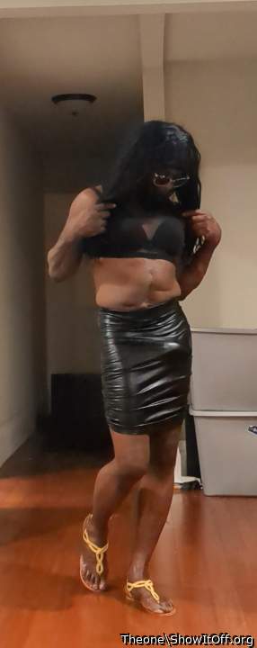 Look at my big ass dick in my skirt I see guys eyes peeping when I'm out