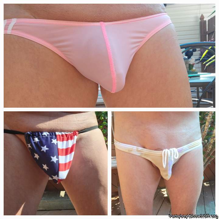 My new swim thongs,which one looks the best on me?😋