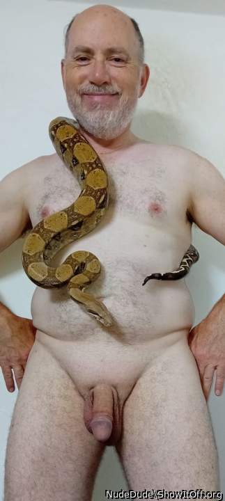 Holding boa on 2nd birthday!!