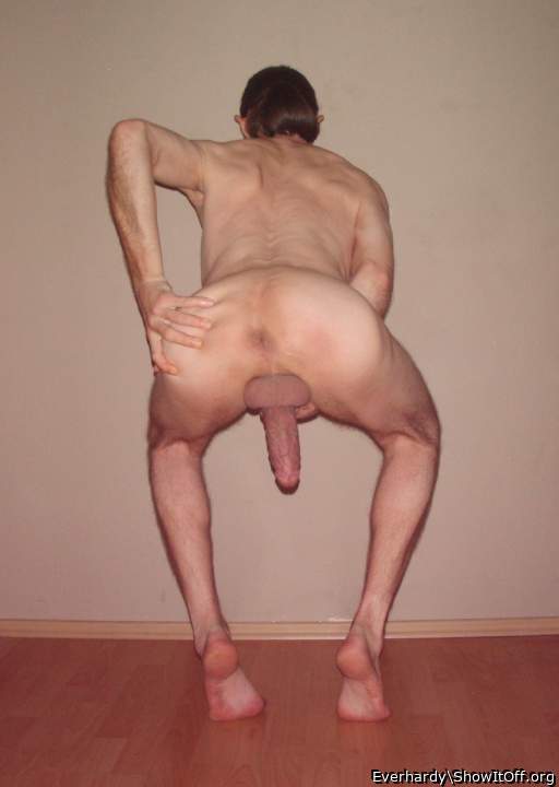 My shaved ass and hard cock