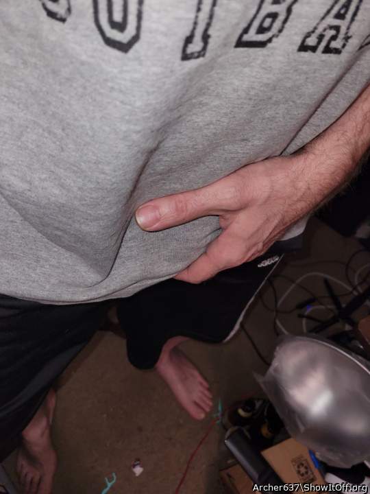 Stripping out of workout clothes