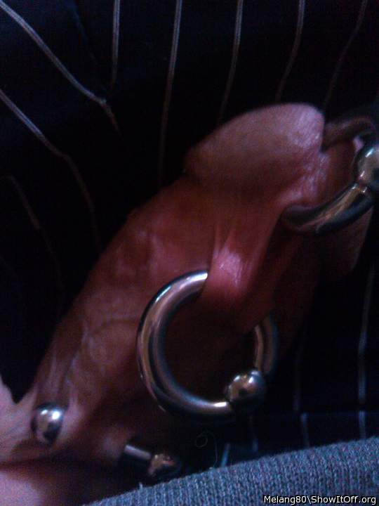 Wonderful pierced cock!      