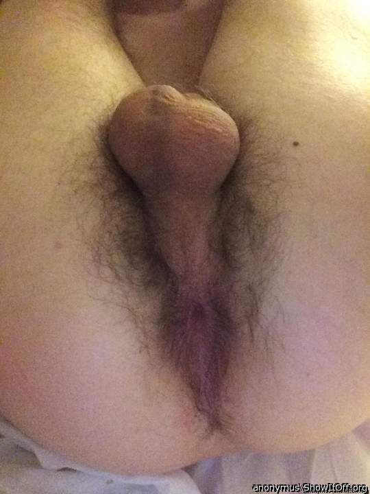 Knees to my chest arsecheeks spread open and balls on display!