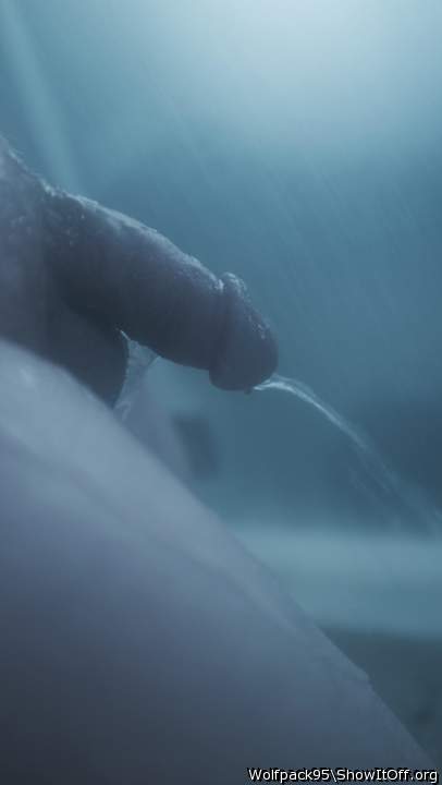 Water running off my cock