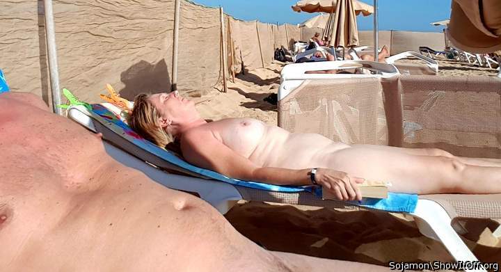 Wife on the beach